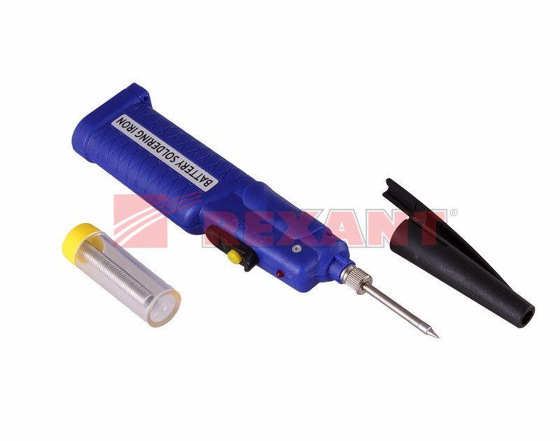 Паяльник с керам. нагревателем, серия МИНИ, 8Вт, 4,5В, питание от 3 бат. АА, блистер REXANT