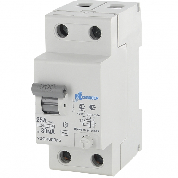 УЗО-100Про, 2P, 16A, Idn-30mA, тип AC УЗО-100Про, 2P, 16A, Idn-30mA, тип AC
