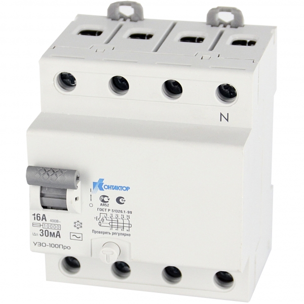УЗО-100Про, 4P, 40A, Idn-30mA, тип AC УЗО-100Про, 4P, 40A, Idn-30mA, тип AC